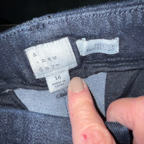 A New Day dark Jean trousers with wide legs, sz 16 - Picture 4 of 5